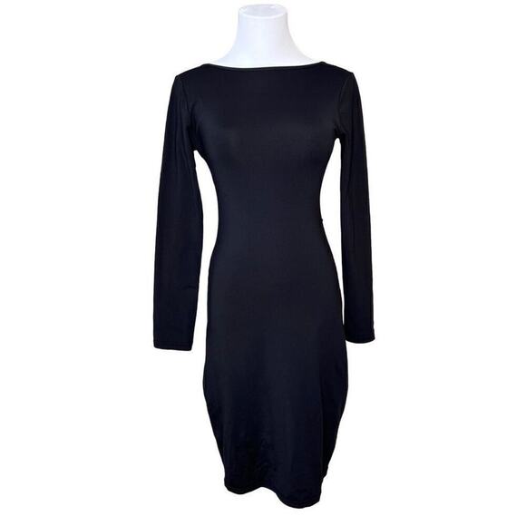 The Nadia Black Y2K Reversible Open Back Belly Bodycon Dress MEDIUM Baddie Sexy - Picture 4 of 12